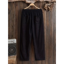 Slant Pockets Harem Pants, Casual Loose Pants For Spring & Summer, Women's Clothing